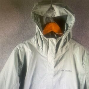 Columbia Earth Explorer Jacket Women’s 2X Mint Omni-Tech Lined Hodded Waterproof